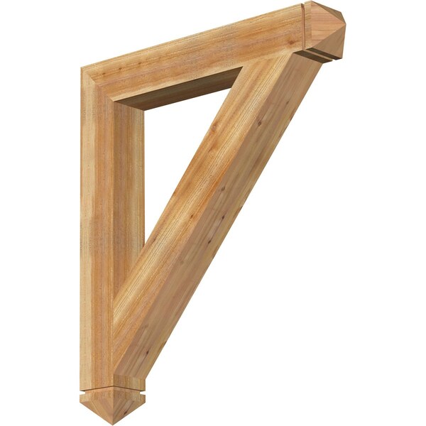 Ekena Millwork Traditional Arts & Crafts Rough Sawn Bracket, Western Red Cedar, 6"W x 42"D x 48"H BKT06X42X48TRA03RWR - main